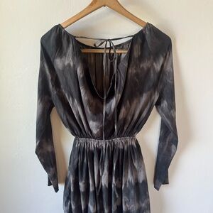 Converse Elegant Black Tie-Dye Mini Dress Size XS